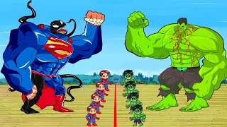 PRO 5 SUPERHERO TEAM | SUPERMAN VENOM vs. GIANT HULK Evolution: Avengers Endgame Final Who Will Win?