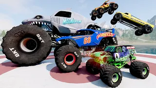 Big & Small Monster Trucks Mud Battle LIVE Compilation #2 | BeamNG Drive - Griff's Garage