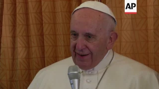 Pope Francis comments en route to Sweden