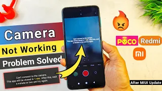 Can't Connect To Camera Error Fix In Redmi, POCO, Xiaomi Devices | Fix Camera Not Working Problem