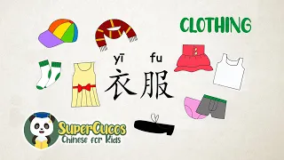 学中文-衣服 Part 1| Learn Chinese for kids - Clothing | Aprender Chino - Ropa