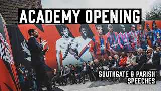 OPENING SPEECHES: England manager Southgate opens Palace academy