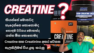 ක්‍රියෙටීන් පිළිබඳ ඔබට තිබෙන සෑම ප්‍රශ්නයකටම පිළිතුරු | Everything you need to know about creatine