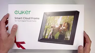 EUKER Frameo 10.1" 1080P WiFi Digital Cloud Photo Frame  UNBOXING & REVIEW