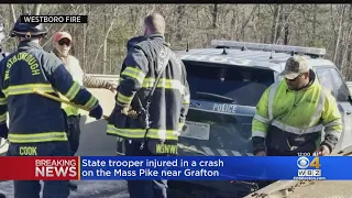 State Trooper Struck In Series Of Car Crashes On Mass Pike