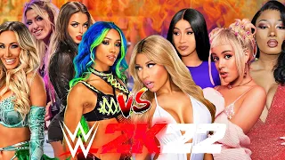 FEMALE SUPERSTARS vs. CELEBRITIES!! | WWE 2K22 8 *FEMALE* TAG TEAM LADDER MATCH