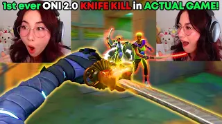 Kyedae's Reaction to 1st EVER ONI 2.0 Knife KILL & ANIMATION in actual GAME...