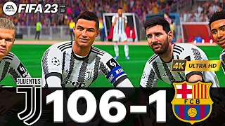 FIFA 23 - MESSI, RONALDO, MBAPPE, NEYMAR, ALL STARS | JUVENTUS 106 - 1 FC BARCELONA