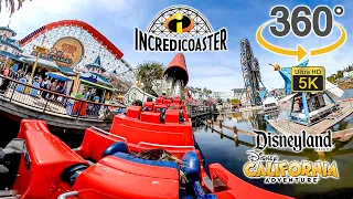 VR 360 5K Incredicoaster On Ride POV Disney California Adventure Disneyland Resort 2022 03 21