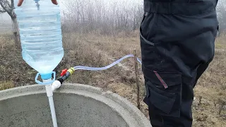Simple idea how to make a siphon to pump water without spending electricity and fuel