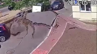 Watch: How An Underground Pipe Burst Sends Earth Flying