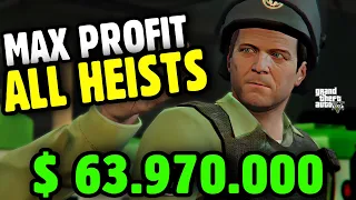 HOW TO MAKE MAXIMUM PROFIT IN ALL HEISTS *BEST CREW* - GTA 5