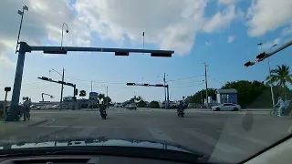 Driving in Key West, Florida, USA, May 2024.