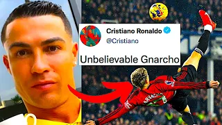 FOOTBALLERS REACT TO ALEJANDRO GARNACHO BICYCLE KICK GOAL VS EVERTON | GARNACHO GOAL REACTION