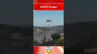 Helicoptero Cougar del Ejército de Chile Contra Incendios Forestales