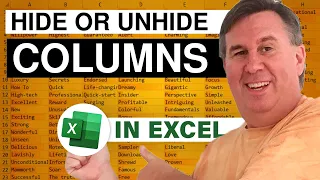 Excel - Hide or Unhide Columns in Excel - Episode 1603