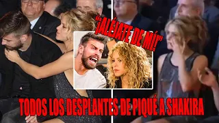 Los PEORES DESPRECIOS en público de Piqué a Shakira