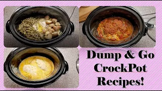 DUMP AND GO CROCKPOT RECIPES | HEALTHY MEALS | QUICK AND EASY CROCKPOT RECIPES | MINIMAL INGREDIENTS