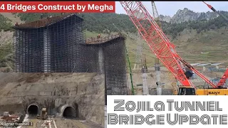 Zojila Tunnel; Asia's Largest Tunnel - Bridges Update; 4 Bridges Construct By MEGHA #zojilatunnel