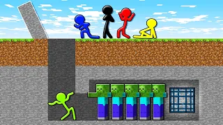 Stickman VS Minecraft: Secret Spawner Room - AVM Shorts Animation