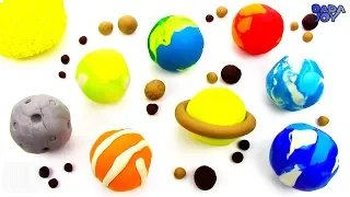 El Sistema Solar para niños|Planeta con plastilina Play Doh|Los colores  planetas|Colores Play Doh