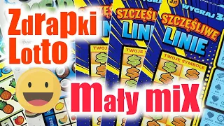 #012 🍀Zdrapki Lotto 🎲 Szczęśliwe Linie tym razem dopisały. 🤑💪 👍  Zapraszam na film.😁