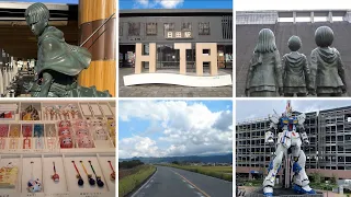 Attack on Titan Statues Tour in Hita City, Oita - Japan Solo Travel