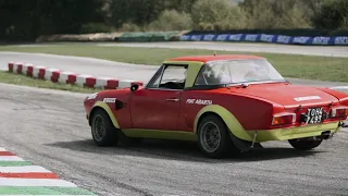 Miki Biasion driving the FIAT 124 Abarth