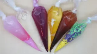 Making Slime Piping Bags - Crunchy Slime #11