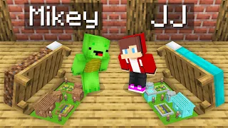 Mikey Poor vs JJ Rich SECRET TINY VILLAGE UNDER BED in Minecraft! (Maizen)