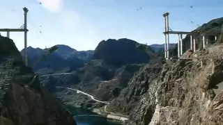 Hoover Dam Bypass Bridge Construction Time Lapse