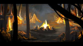 Sounds of a bonfire in the forest. Sleeping music. || Звуки костра в лесу музыка для сна АСМР