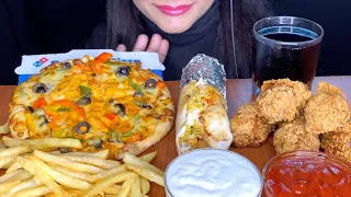 ASMR:DOMINO'S PIZZA+KFC CHICKEN LEG PIECE+CHICKEN SHAWARMA+FRIES l FOOD VIDEOS l *EATING SHOW*