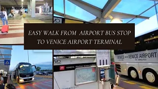 Walking from ATVO Airport Bus Stop to Venice Airport Terminal / August 2023