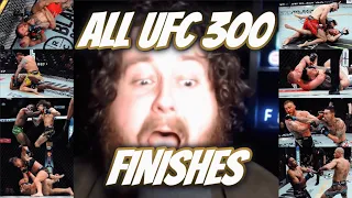 MMA GURU REACTS TO EVERY FINISH ON THE UFC 300 FIGHT CARD!