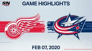 NHL Highlights | Red Wings vs. Blue Jackets – Feb. 7, 2020