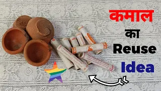 Wow || Amazing Way to Decorate Your House Using Waste Empty Thread Spool and Waste Diya