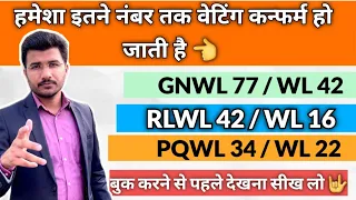 Waiting ticket aise hota hai confirm | Railway secret process revealed 2024 | Gnwl rlwl pqwl tqwl