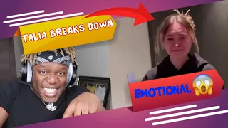 KSI reacts to Talia's BREAKDOWN!!