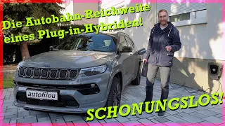 Jeep® Compass 4xe Plug-in-Hybrid - Reichweitentest (130 km/h) | autofilou [1440p]