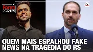 Pablo Marçal e Eduardo Bolsonaro são os maiores propagadores de fake news sobre RS, diz estudo