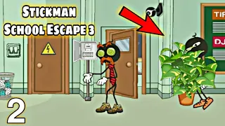 Stickman School Escape 3 - Full GamePlay Walkthrough part 2 New Update (Android,iOS)