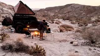 SOLO CAMPING DEEP IN THE ANZA BORREGO DESERT (PEACEFUL)