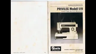 Manual Privileg  Freiarm Super-nutzstich 519  Nähmaschine Sewing machine Швейная машина Instruction