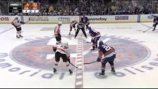 Vincent Lecavalier wrist shot goal 4-2 Philadelphia Flyers vs NY Islanders 10/26/13 NHL hat trick