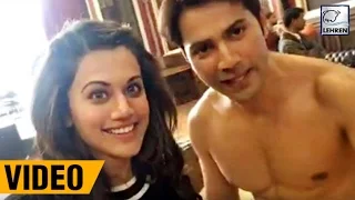 Varun Dhawan & Taapsee Pannu's LIVE VIDEO From 'Judwaa 2 Sets' | LehrenTV