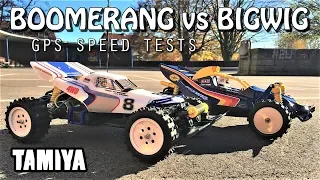Tamiya The Boomerang vs Tamiya The Bigwig GPS Speed Tests!