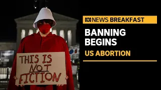 Demonstrators protest supreme court as US states begin banning abortion | ABC New