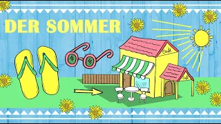 🌻 Deutsch Vokabular 🌻 Sommer / Wortschatz & Beispielsätze / German lesson: summer A1 / A2 / B1