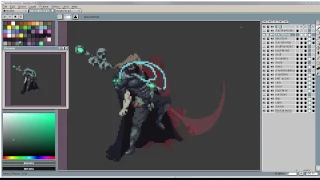 Pixel Art Timelapse: Necromancer Cast Animation